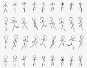 Stick Figure Running Sprite Sheet