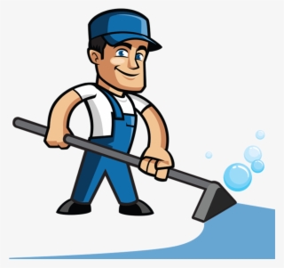 School Janitor Clipart - Carpet Washing Vector Png