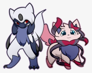 Pokemon Fusion Left One Is A Absol/riolu Fusion Right - Absol