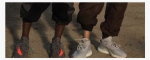 Mad Spike Kanye West And French Montana Wear Unrleased - Kanye West Wearing Yeezy Beluga