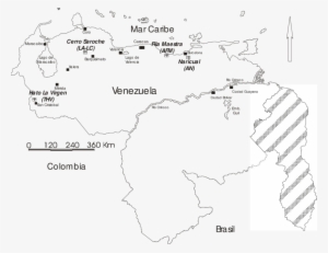 Mapa De Venezuela Donde Se Muestran Las Cuatro Localidades - Map