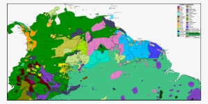 America Del Sur Mapa Lingu Stico Linguistic Map With - Mapa Linguistico De Colombia