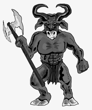 This Free Icons Png Design Of Minotaur Grayscale