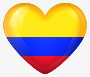 Colombian Flag In A Heart