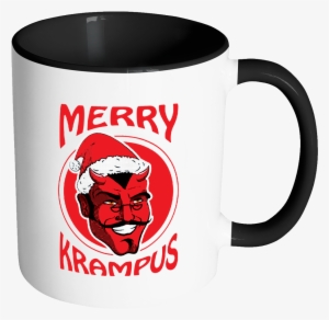 Merry Krampus Ugly Christmas Sweater 11oz Accent Coffee - If You Don T Sacrifice For What You Want What You Want