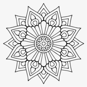 Dibujo De Un Un Mandala Destello Floral Para Pintar, - Flash Mandala
