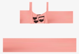 Pink Heart Music Note Crop Top - Roblox Crop Top T Shirt