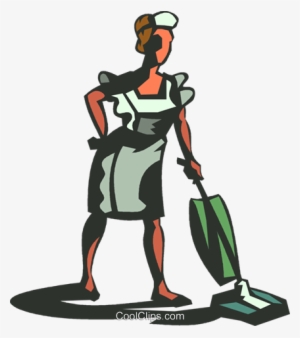 Maid, House Cleaning Royalty Free Vector Clip Art Illustration - Maid Clipart