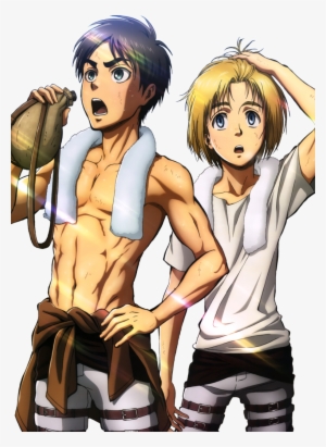 Eren And Armin Render By Lemonwing-d8615y8 - Japan Anime Attack On Titan Eren Jaeger Poster Wall