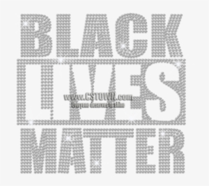 Customized Black Lives Matter Iron On Rhinestone Transfer - T-shirt