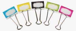 Tcr20667 Fill-in Polka Dots Large Binder Clips Image - Binder Clip