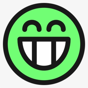 Grin Clipart Emoticon - Grinning Face Badges Button