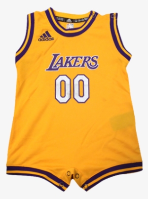 Lal Newbornonesie Back - Lakers Baby Jersey Onesie