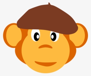 This Free Icons Png Design Of Monkey With Beret