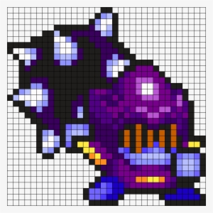 Mace Knight Perler Bead Pattern / Bead Sprite - Mace Knight Kirby