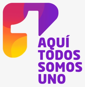 Canal Uno With Slogan Aquí Todos Somos Uno - Canal 1 Colombia Logo