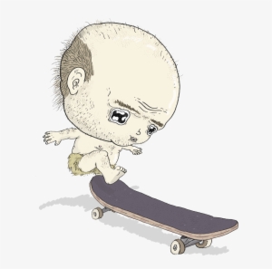 Cavekid1080 - Cartoon Of A Broken Skateboard