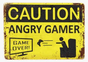 Показать На Стене - Caution Angry Gamer