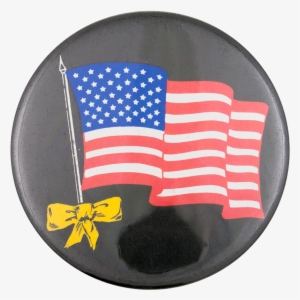 American Flag And Ribbon - Don't Mess With The U.s. Flag Button