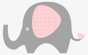 Pink And Grey Elephant Clipart