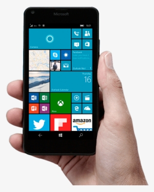 Download Mobile Cell Phone In Hand Png Transparent - Microsoft Lumia 950 Xl 32gb Lte - Black