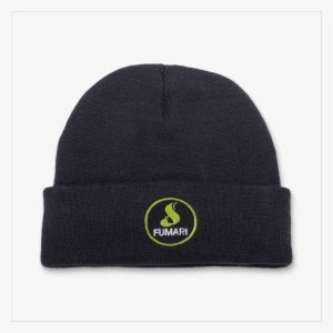 Black With Green Circle Logo Patch - Beanie