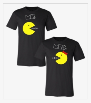 Pac Man Mr And Mrs Couple T-shirt - Pac Man Matching T Shirt