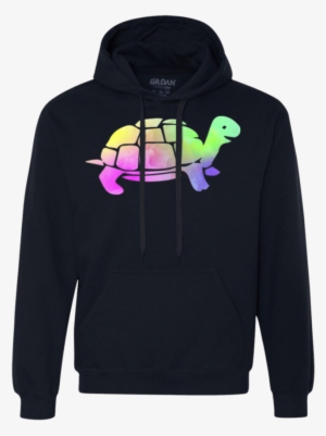 Colorful Turtle Farmer Watercolor Art Graphic T-shirt - Certified Badass Heavyweight Pullover Fleece Sweatshirt
