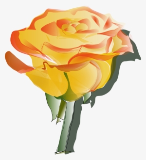 Flowers For Yellow Flower Clip Art Png - Yellow Rose Single Gif