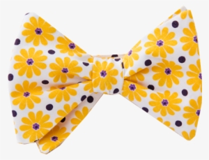 Yellow Flowers Bow Tie - Ywllow Bow Tie Flowers