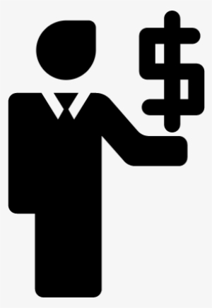 Businessman With Dollar Money Sign Vector - Imagenes De Signo De Dinero