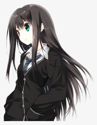 Anime Girl With Black Hair Vector By Blue Rika-d4x4wc1 - Idolmaster Cinderella Girls Black Hair