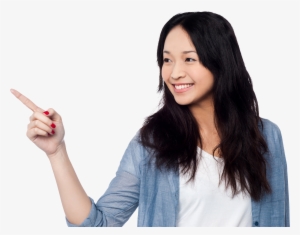 Women Pointing Left Png Image - Woman Pointing Finger Png