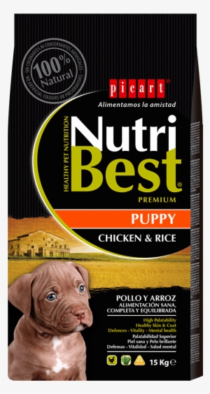 Alimento Para Cachorros - Picart Nutribest Puppy Chicken And Rice 15 Kg