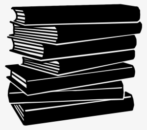 Black Book Clipart - Libros Vector Blanco Y Negro