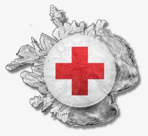 Red Cross Stamp Graphic W Shadow Png - Emblem
