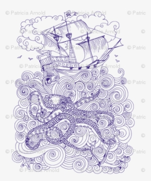Pirate Ship And Octopus - Ship