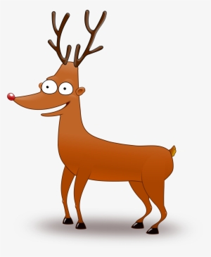 Big Eyes Clipart At Getdrawings - Reindeer Cartoon