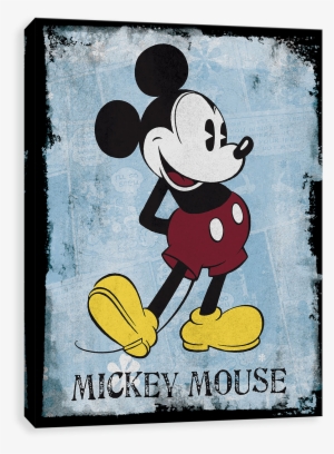 Mickey Stance Blue - Mickey & Minnie Vintage Quilt Kit