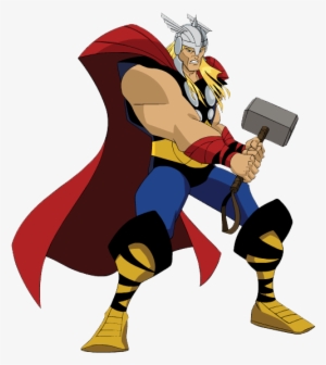 Thor Cartoon Cliparts Many Interesting Png - Avengers: Earth's Mightiest Heroes! #1: Thor