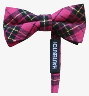 Hautebutch Magenta Striped Bow Tie - Lesbian