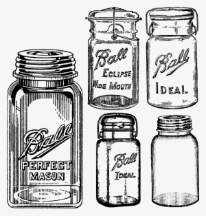 mason jar canning clip art - history ball mason jar print