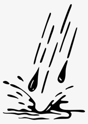 Puddle Clipart Raindrop - Rain Drops Silhouette
