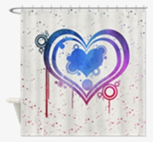 Abstract Watercolor Heart 6 Shower Curtain - Abstract Watercolor Heart 4 Shower Curtain