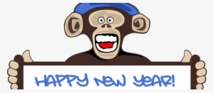 Png Royalty Free Happy Year Animated Clip - Happy New Year Monkey 2018