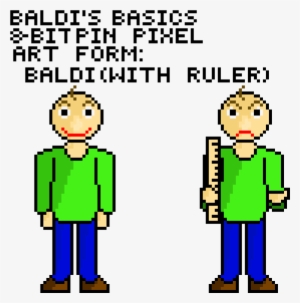 Baldi Basics Pixel Art - Pixel Art