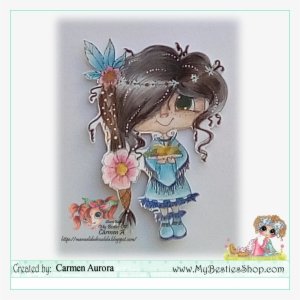 Hello Friends, I Bring You A Tag Decorated With A Beautiful - Cartoon
