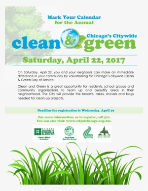 Clean And Green Day Is April 22nd - Chicago
