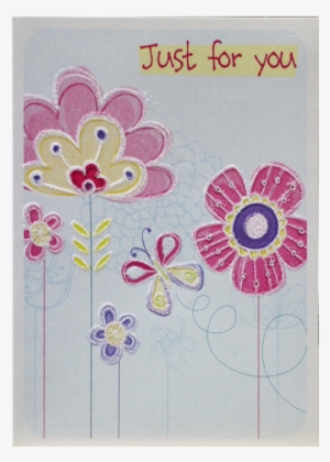 Blank Card Just For You - Tulip