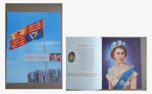 1953 Queen Elizabeth Ii Coronation Book - Flag
